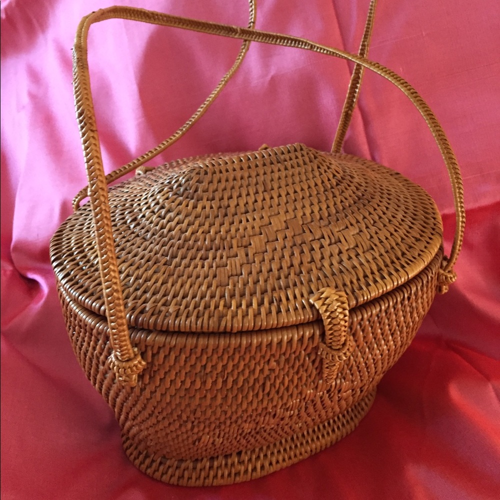 Hand woven bag from Bali, Indonesia.